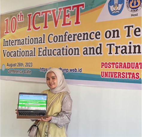Duta Universitas Bung Hatta, Azizah Juwita Hadrus Berbicara di Forum Riset Internasional