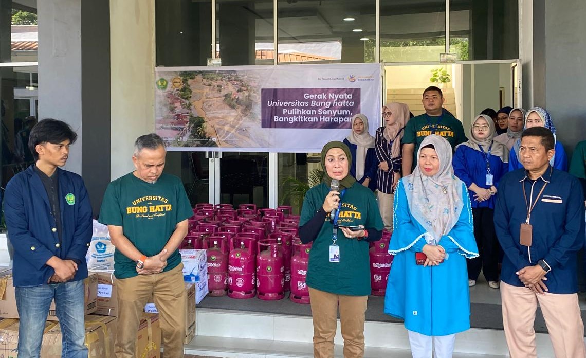Universitas Bung Hatta Salurkan 100 Gas LPG, Donasi Bencana Sumbar