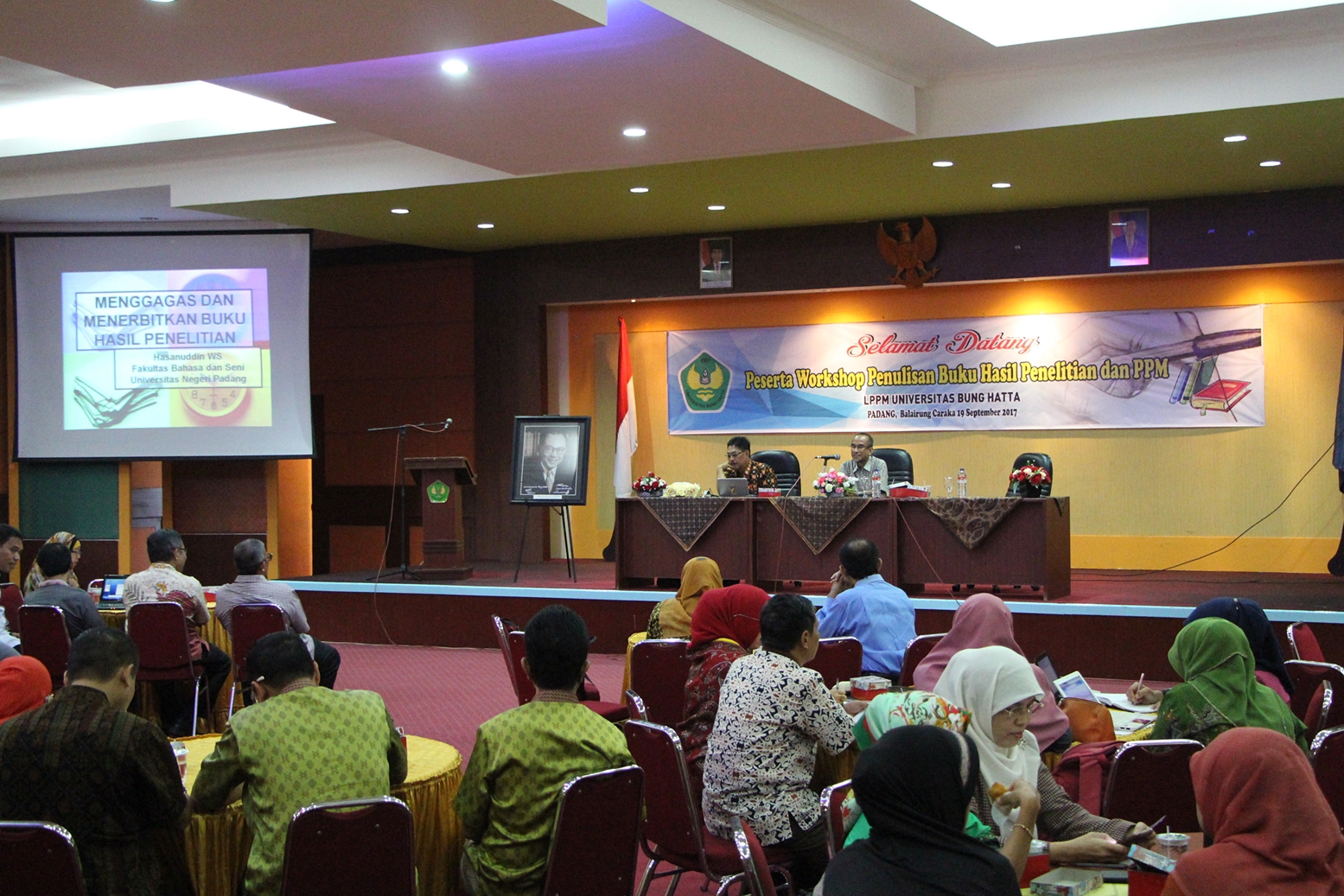 LPPM Universitas Bung Hatta Selenggarakan Wokshop Penulisan Buku Hasil Penelitian dan PKM