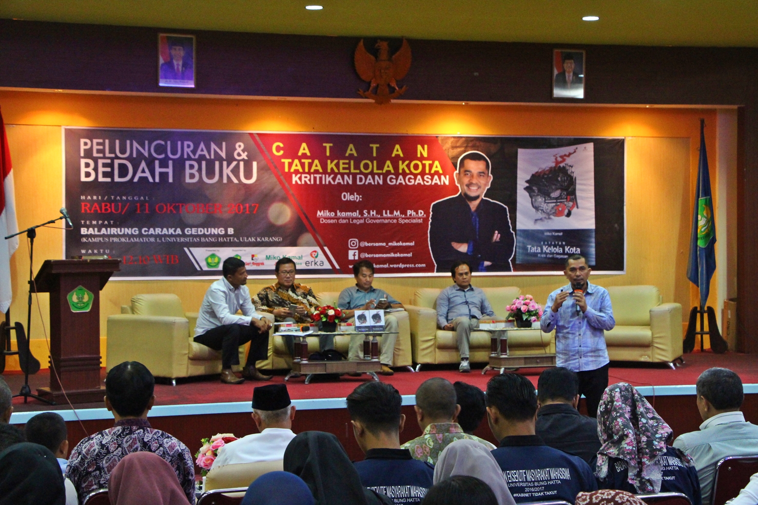 Miko Kamal, SH, LL.M, Ph.D Luncurkan Buku Catatan Tata Kelola Kota Kritik dan Gagasan