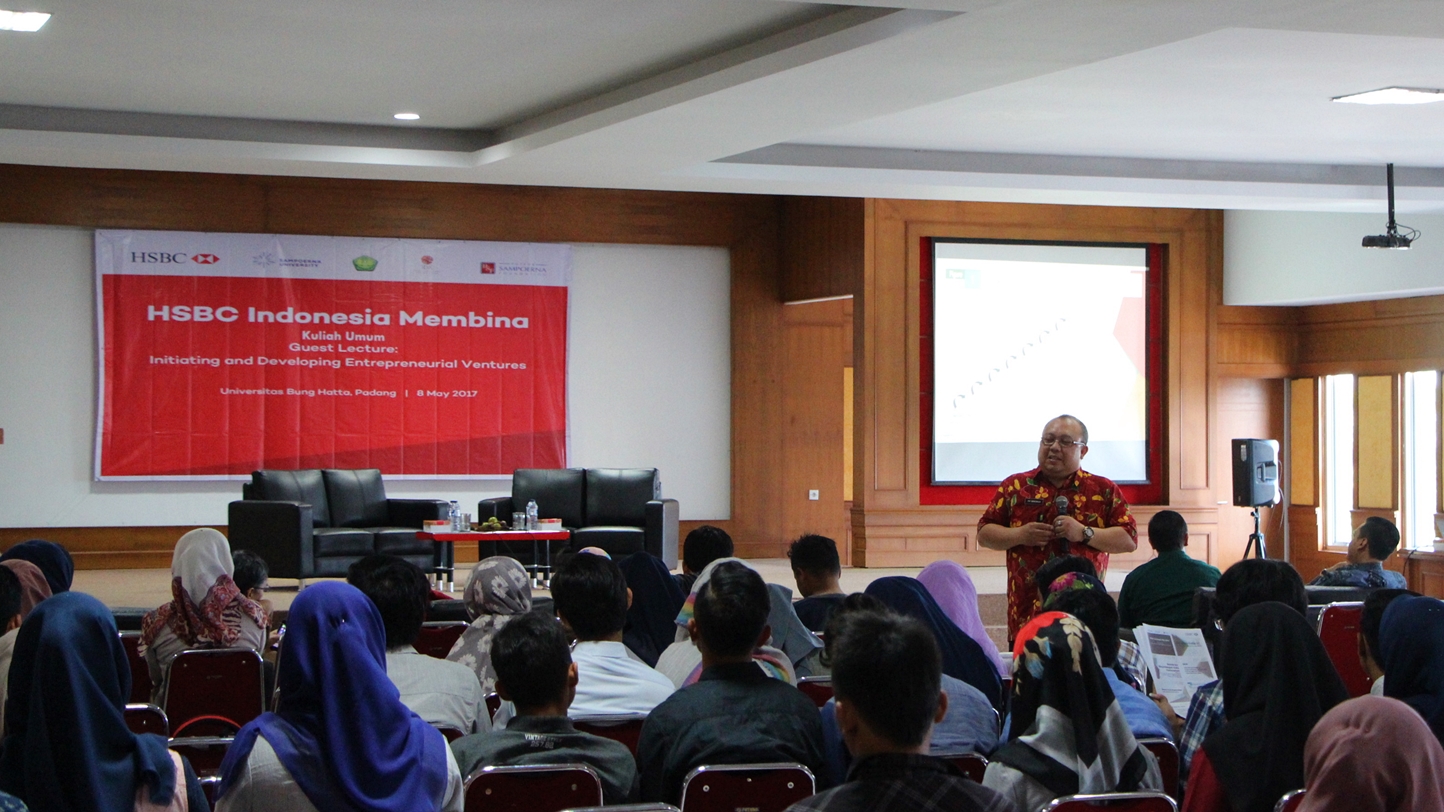 HSBC Indoensia dan BEI Padang Beri Kuliah Mahasiswa Ekonomi Universitas Bung Hatta