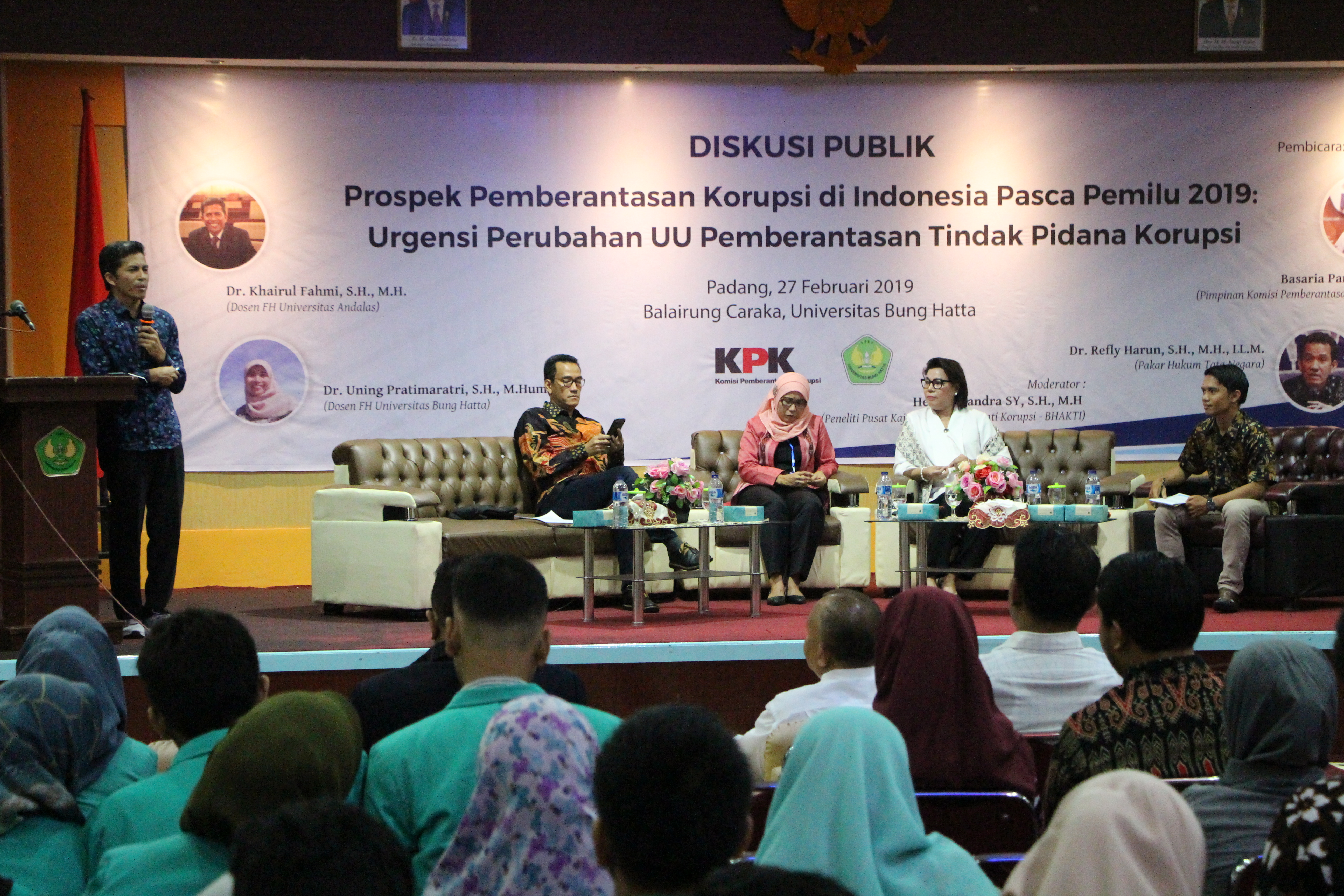 Komisi Pemberantasan Korupsi (KPK) Bekerja Sama dengan Universitas Bung Hatta (UBH) Menggelar Diskusi Publik