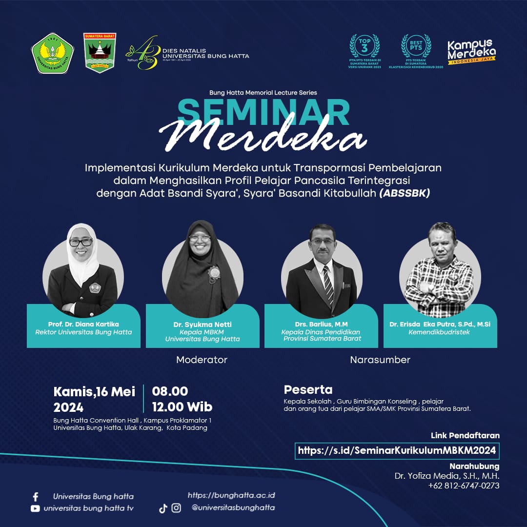 Universitas Bung Hata Akan Tandatangani Ratusan PKS Dengan Kepala Sekolah Se-Sumatera Barat