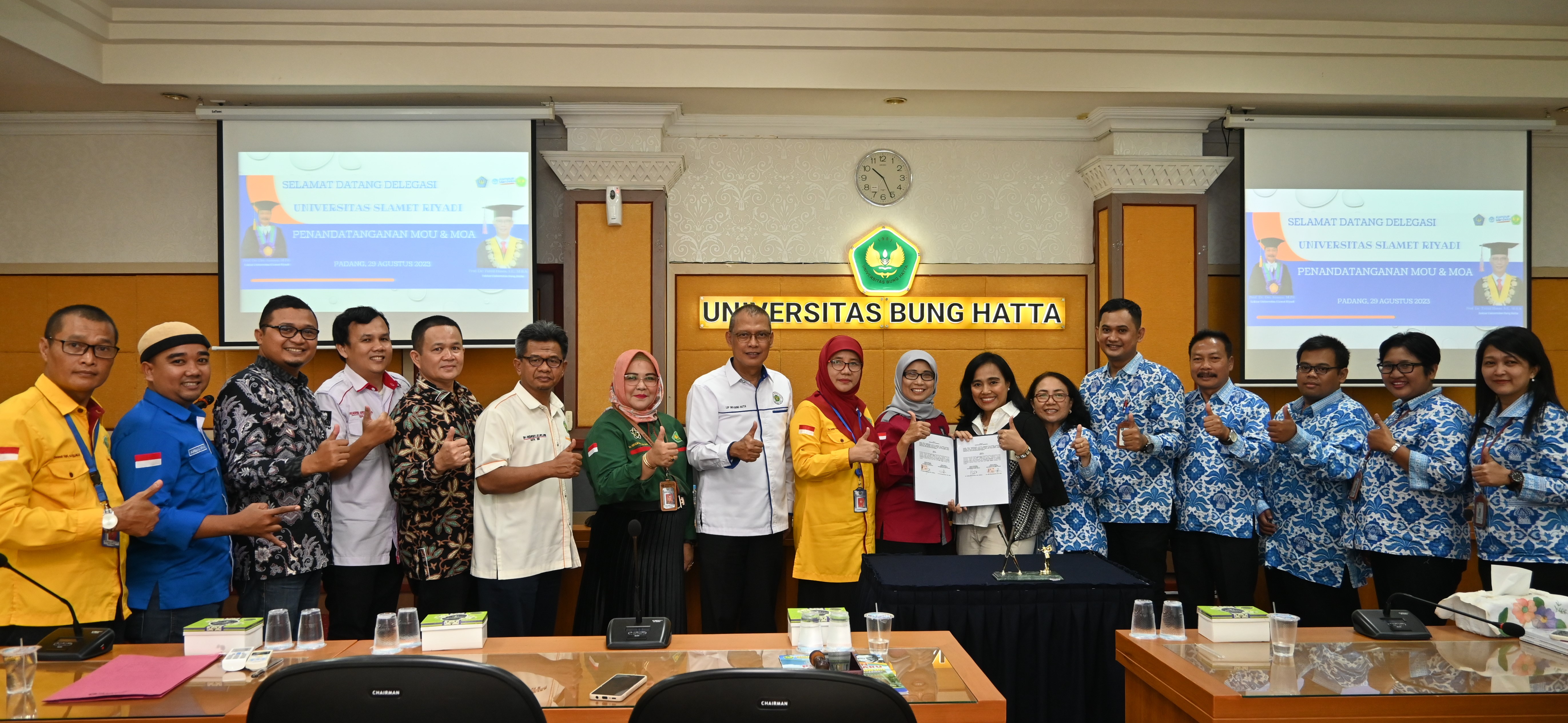 Universitas Slamet Riyadi Surakarta Teken MoU dengan Universitas Bung Hatta, Hantar 8 Mahasiswa PMM