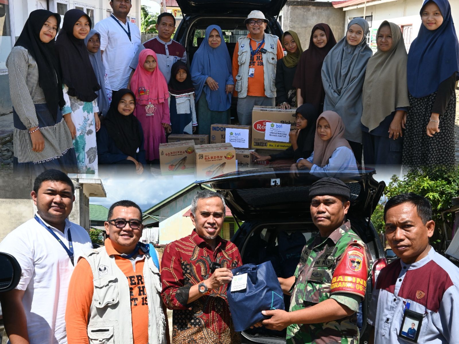 Universitas Bung Hatta dan BTN Salurkan Bantuan Bencana Hidrometeorologi di Dua Kelurahan Terdampak
